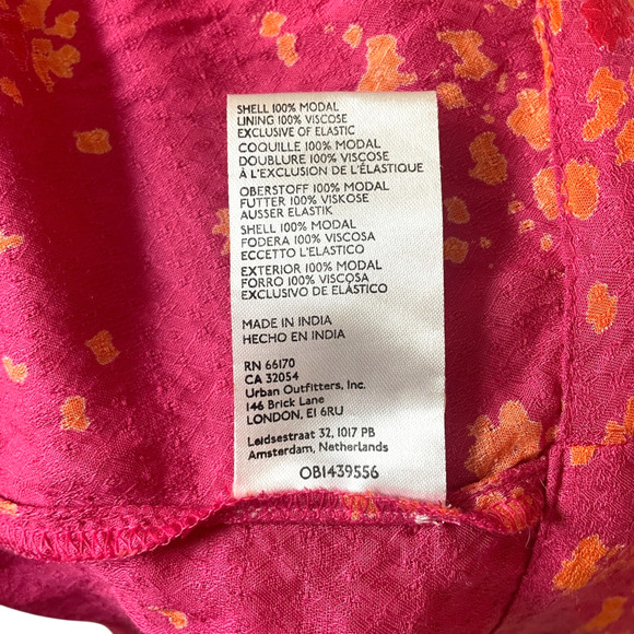 FREE PEOPLE String Of Hearts Women's Size XL Pink/Orange Printed Boho Maxi Dress - Picture 13 of 14